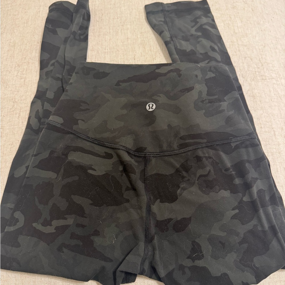 Lululemon Green Camouflage Leggings